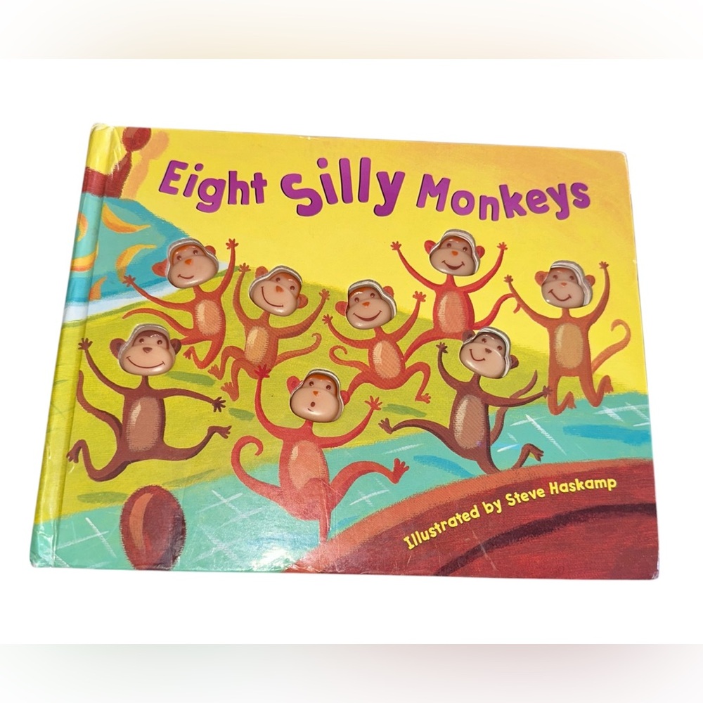 Eight silly monkeys jumping on the bed book